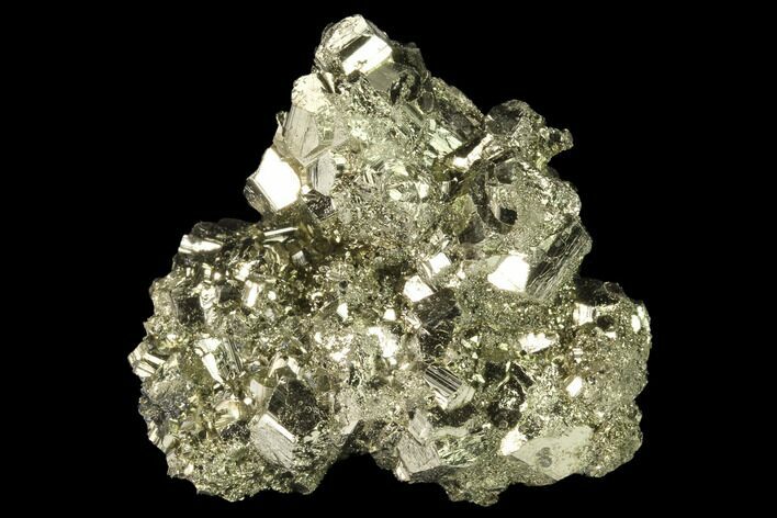 Gleaming Pyrite Crystal Cluster - Peru #141824